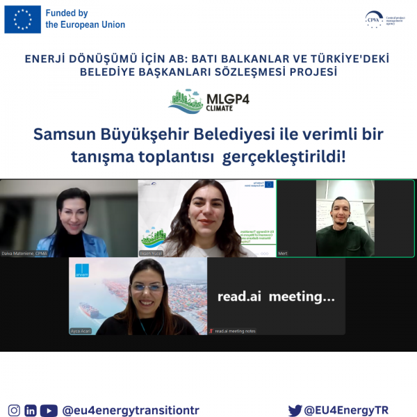 Samsun Büyükşehir Belediyesi ile MLGP4Climate Tanışma Toplantısı Gerçekleştirildi!